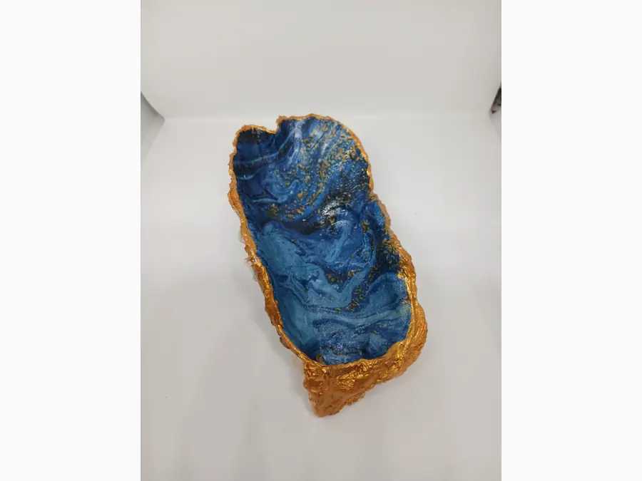Handbemalte Muschelschale als Dekoration und Geschenk
